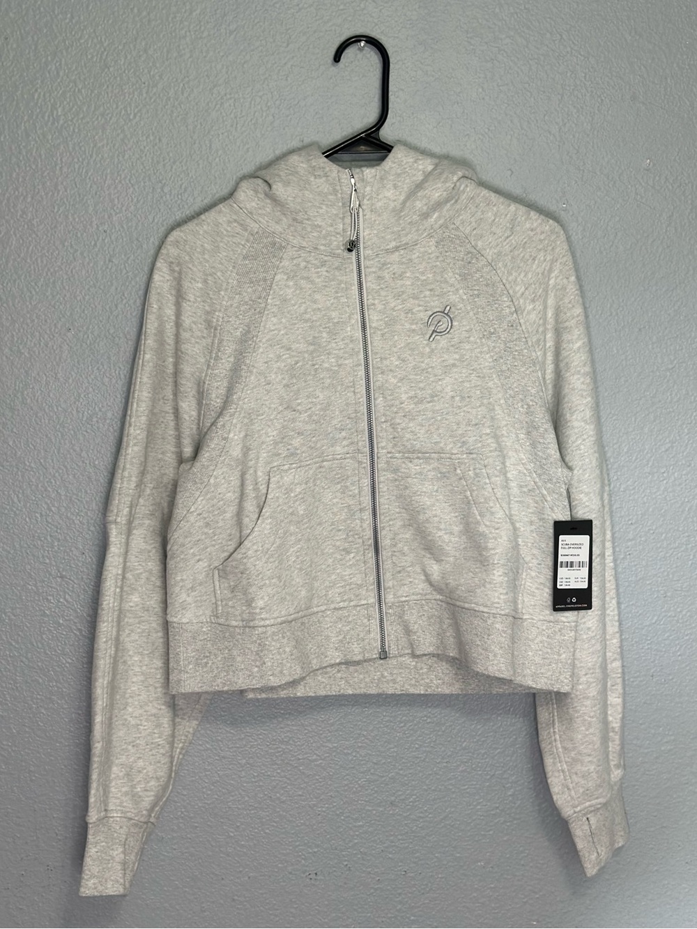 NWT Peloton x Lululemon Scuba Oversized Full Zip Hoodie Gray Size XS/S